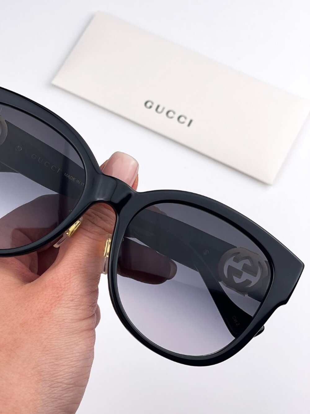 GUCCI GG1028SK 006 BLACK GREY CAT-EYE WOMEN SUNGLASSES